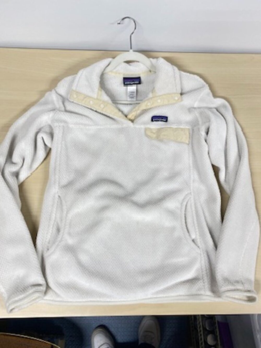 Patagonia Women’s Cream Re-Tool Snap-T Fleece Pullover Ivory Large